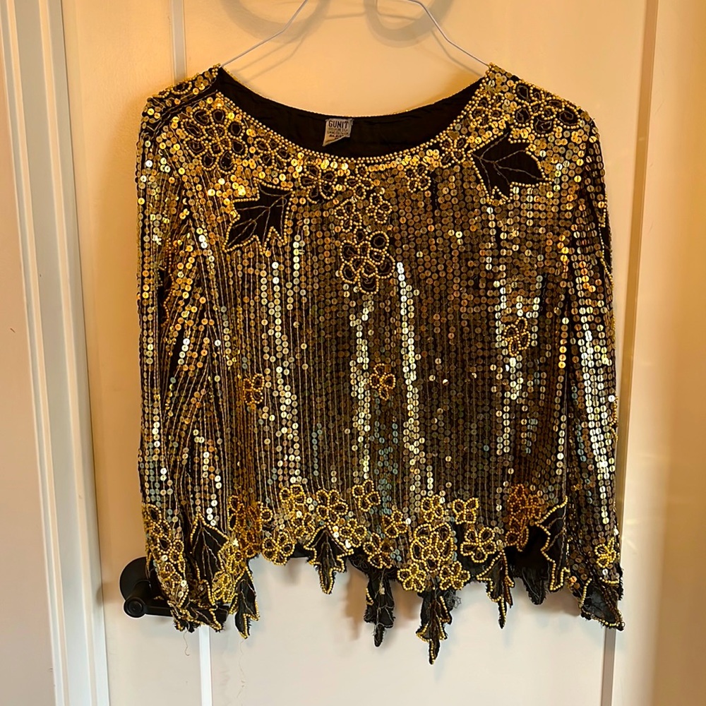 Very Cool Very Vintage 70’s Disco Sequin Top! Medium